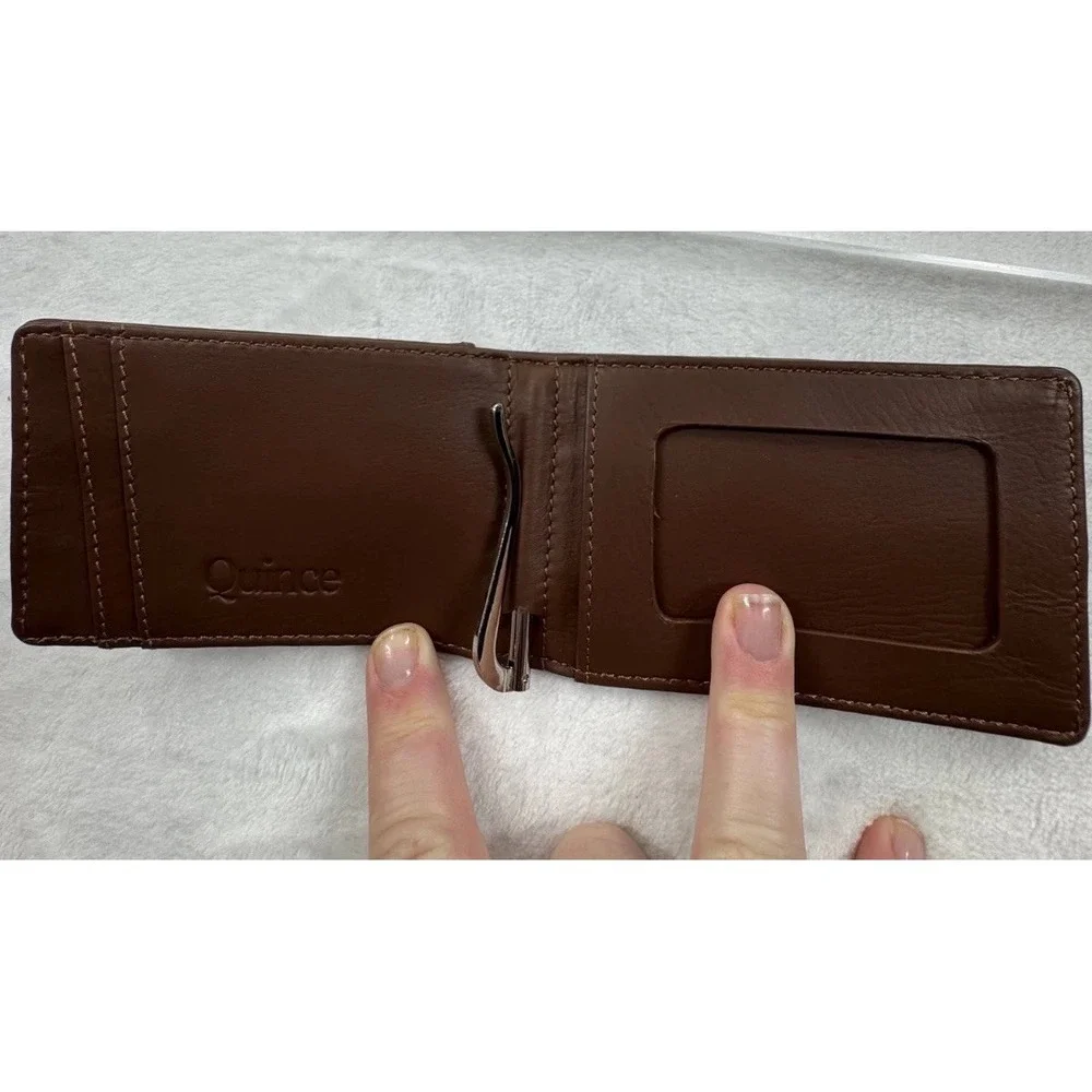 Quince‎ Money-Clip Wallet Men's Italian Chocolate Brown Leather Classic Handheld